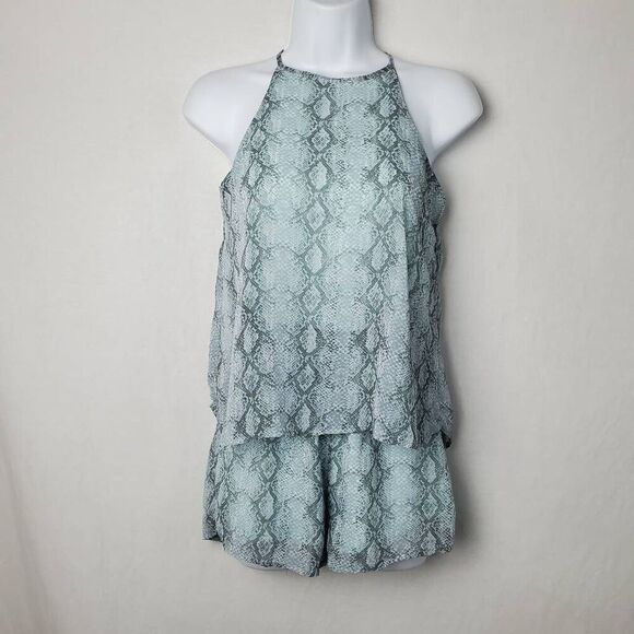 Alya XXS Blue Animal Print One-piece Romper - Picture 2 of 10